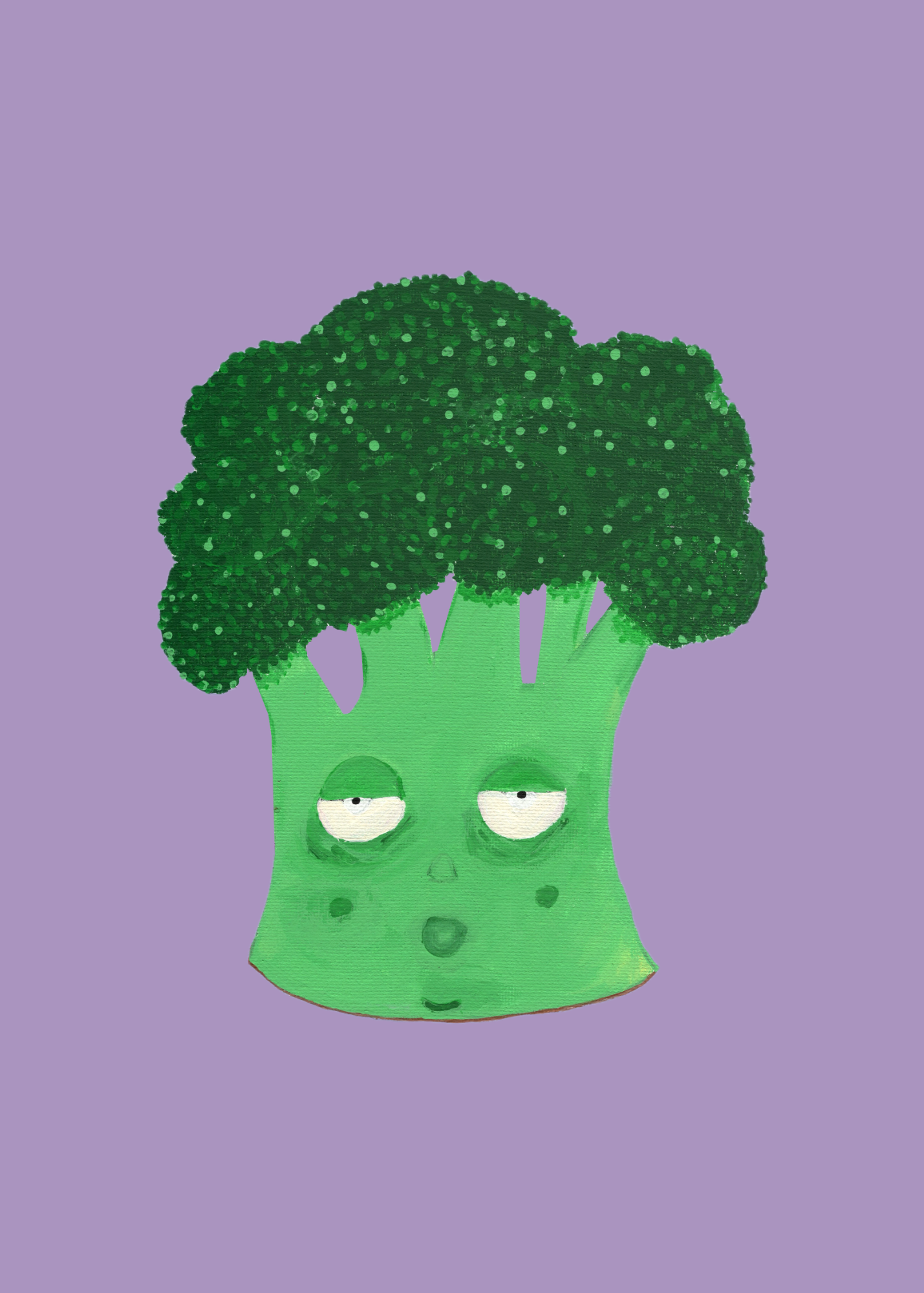 The Bored Broccoli Print