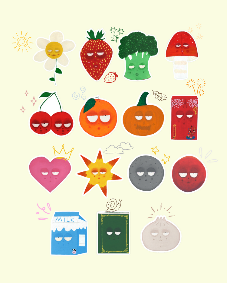 Deadpan Delights Stickers