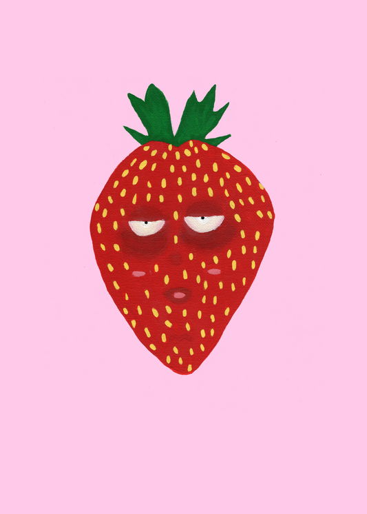 The Stuffy Strawberry Print