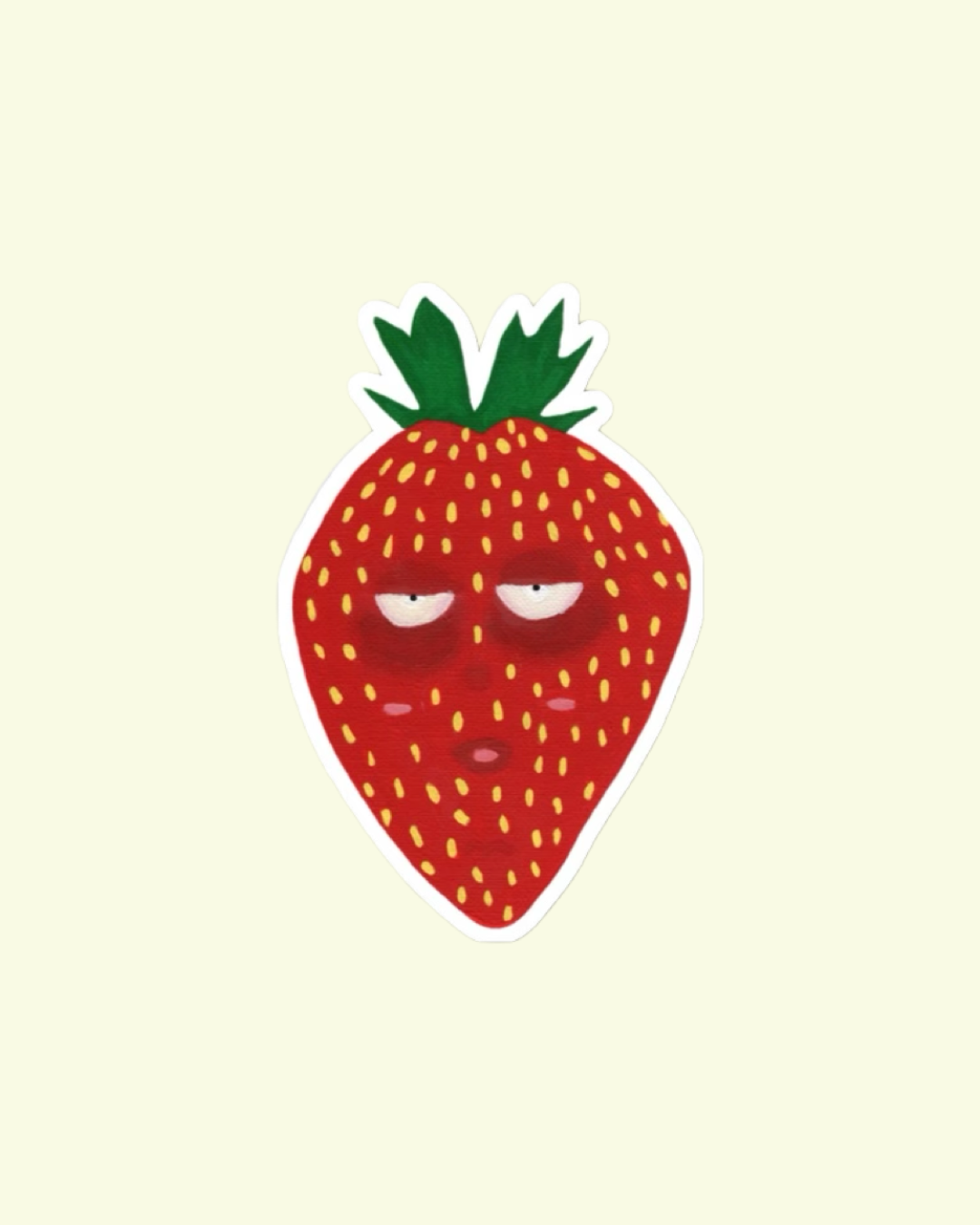 The Stuffy Strawberry Sticker